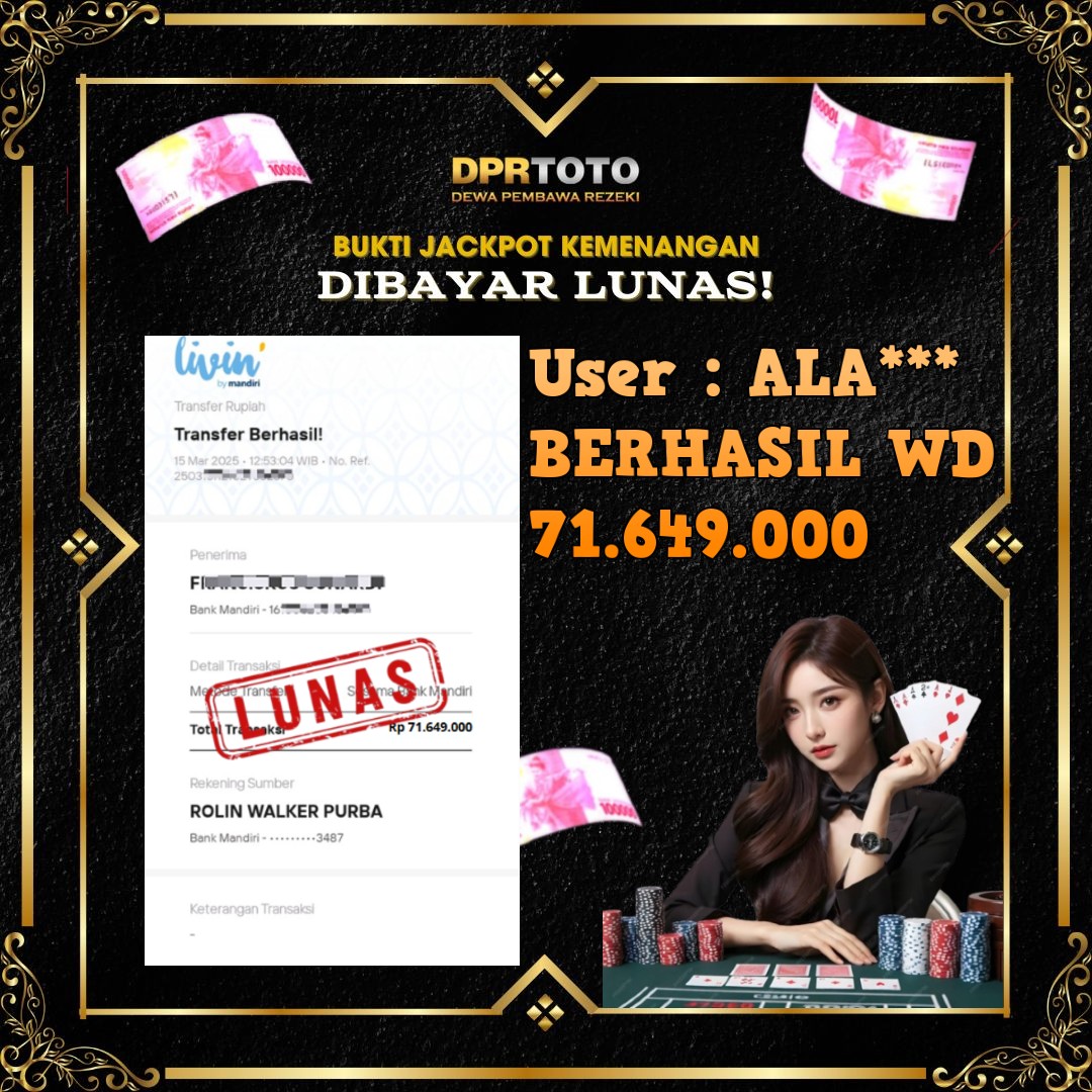 KEMENANGAN BESAR LIVE CASINO BACCARAT WD 71.649.000 - LUNAS